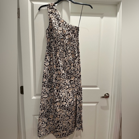 NWT RAILS Selani midi One Shoulder Dress Russet Floral - Picture 5 of 8